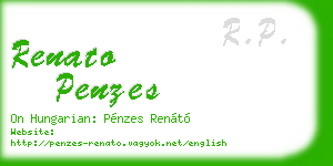 renato penzes business card